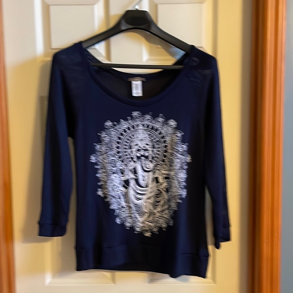 Cute Ganesh navy sweater size L